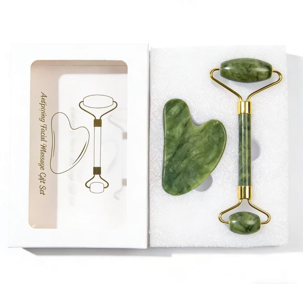 Jade Roller & Gua Sha Massage Tool Set