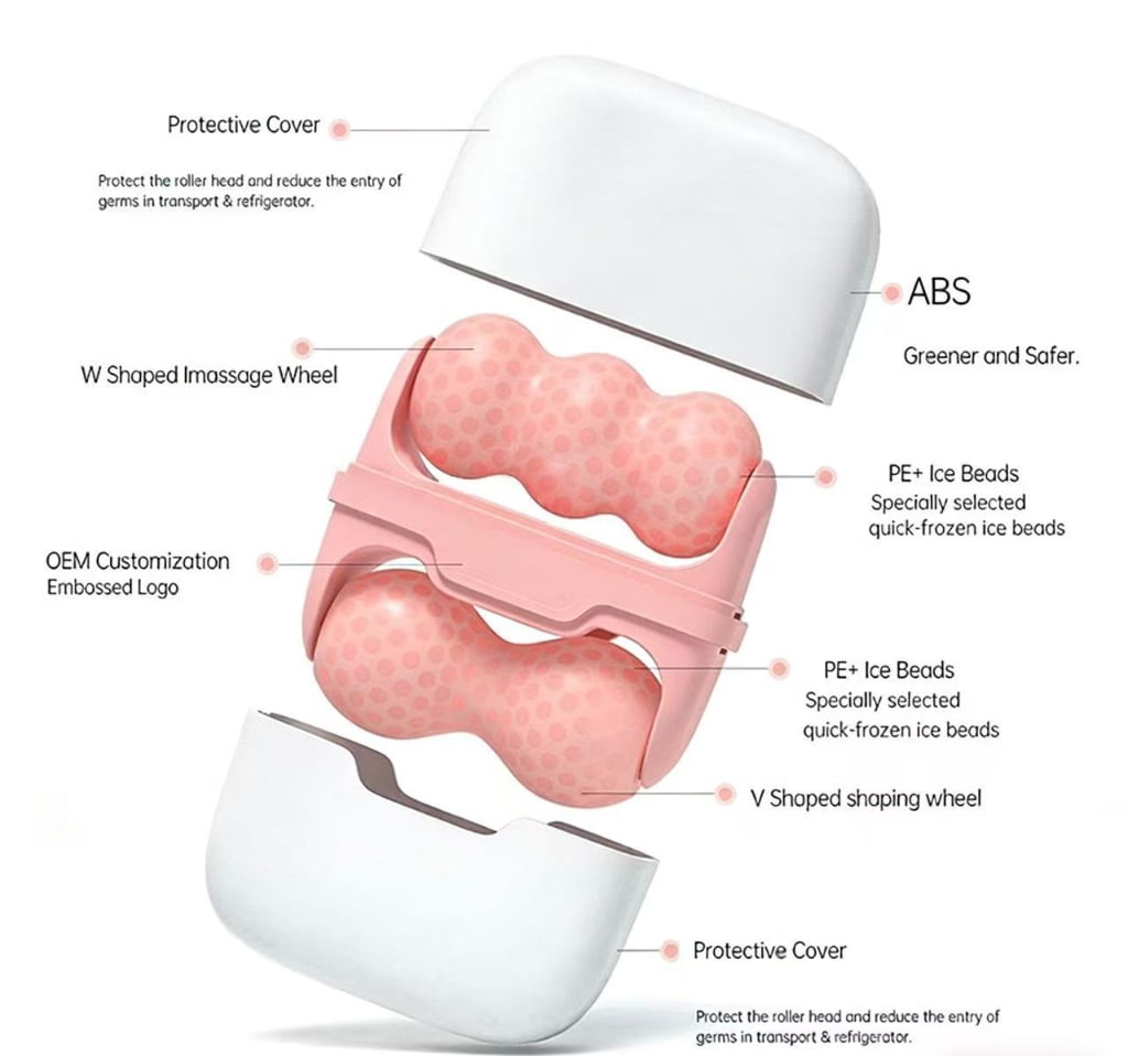 2 in 1 Ice Roller Facial Massager