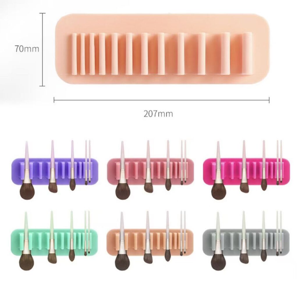 Silicone Suction Cup Makeup Brush Holder