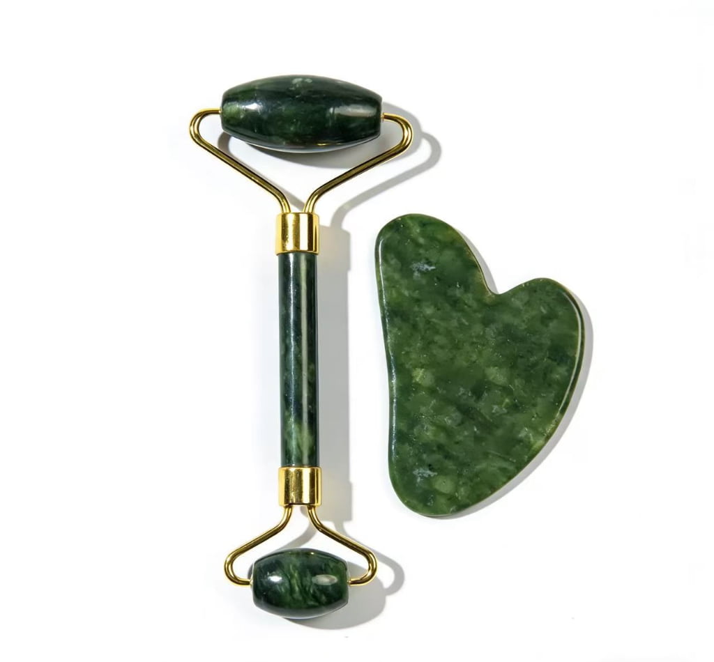 Jade Roller & Gua Sha Massage Tool Set