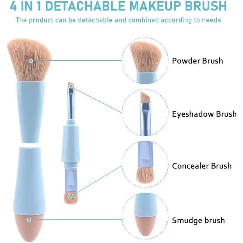 4-in-1 Detachable Makeup Brush Set
