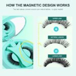 Glue-Free Magnetic False Eyelashes Kit with Applicator & Mirror