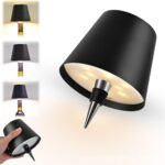 Touch Control Wine Bottle Stopper Lamp, 3‑Color Dimmable Rechargeable LED Decor Night Light