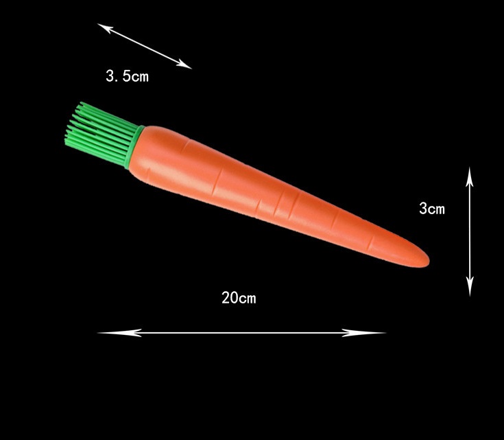 Carrot‑Shaped Silicone Basting Brush, Detachable Kitchen Oil Brush for BBQ Baking Cooking