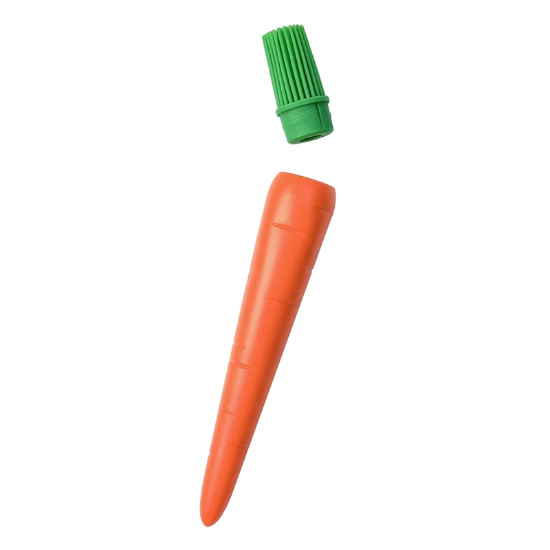 Carrot‑Shaped Silicone Basting Brush, Detachable Kitchen Oil Brush for BBQ Baking Cooking