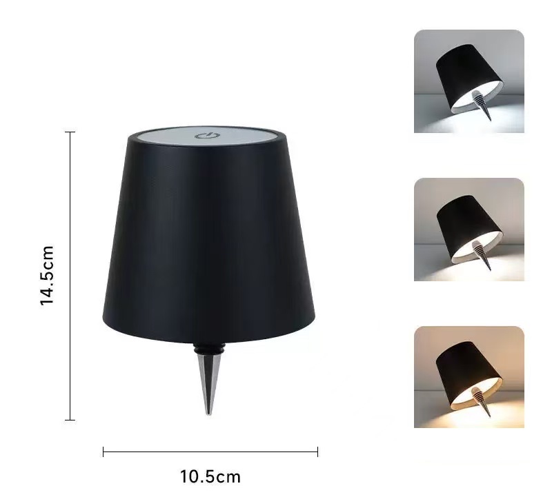 Touch Control Wine Bottle Stopper Lamp, 3‑Color Dimmable Rechargeable LED Decor Night Light