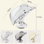 Leaf‑Shaped Suction Cup Soap Dish, 45° Tilt Drain Bar Soap Holder, Vacuum Suction Non‑Slip Soap Tray for Bathroom Sink Counter Top
