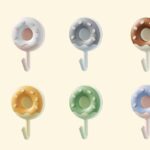 Donut Shaped Self‑Adhesive Wall Hooks, No Drill Cute Decorative Multi‑Purpose Hooks for Home Organizing