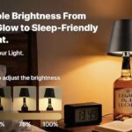 Touch Control Wine Bottle Stopper Lamp, 3‑Color Dimmable Rechargeable LED Decor Night Light