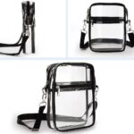 Waterproof Clear Crossbody Purse, Trendy Transparent PVC Shoulder Bag for Travel Beach Outdoor Daily
