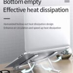 Foldable Aluminum Laptop Stand, Holder for iPad, Tablet and Phone, Lightweight Portable Cooling Riser