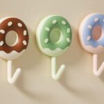 Donut Shaped Self‑Adhesive Wall Hooks, No Drill Cute Decorative Multi‑Purpose Hooks for Home Organizing