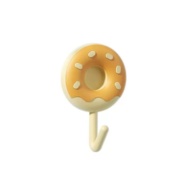 Donut Shaped Self‑Adhesive Wall Hooks, No Drill Cute Decorative Multi‑Purpose Hooks for Home Organizing