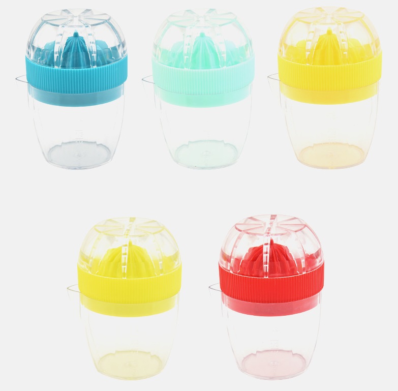 Mini Manual Lemon Orange Juicer, Hand‑Press Citrus Squeezer with Measuring Cup, Home Kitchen Fruit Juice Maker