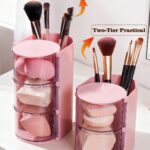 Rotating Multi‑Purpose Makeup Organizer Dust‑Proof Cosmetic Storage Box for Vanity Desktop