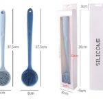 Long Handle Silicone Bath Body Brush, Long Handle Bath Body Massager, Massage Shower Brush for Men Women