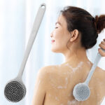 Long Handle Silicone Bath Body Brush, Long Handle Bath Body Massager, Massage Shower Brush for Men Women