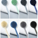 Long Handle Silicone Bath Body Brush, Long Handle Bath Body Massager, Massage Shower Brush for Men Women