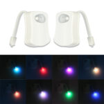 Motion Sensor Toilet Night Light, LED Toilet Bowl Light with Human Motion & Light Sensor, 8/16‑Color Changing Waterproof Toilet Seat Lamp