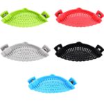 Clip‑on Silicone Pot Strainer, Snap‑on Food Drainer for Kitchen Cooking