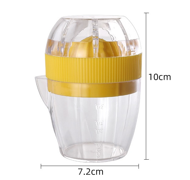 Mini Manual Lemon Orange Juicer, Hand‑Press Citrus Squeezer with Measuring Cup, Home Kitchen Fruit Juice Maker