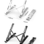 Foldable Aluminum Laptop Stand, Holder for iPad, Tablet and Phone, Lightweight Portable Cooling Riser