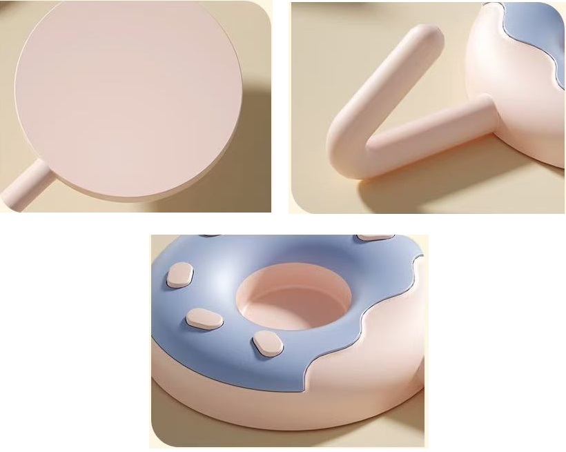 Donut Shaped Self‑Adhesive Wall Hooks, No Drill Cute Decorative Multi‑Purpose Hooks for Home Organizing