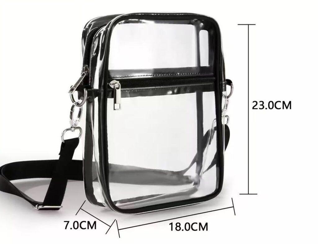 Waterproof Clear Crossbody Purse, Trendy Transparent PVC Shoulder Bag for Travel Beach Outdoor Daily