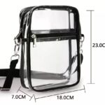 Waterproof Clear Crossbody Purse, Trendy Transparent PVC Shoulder Bag for Travel Beach Outdoor Daily