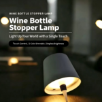 Touch Control Wine Bottle Stopper Lamp, 3‑Color Dimmable Rechargeable LED Decor Night Light