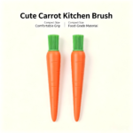 Carrot‑Shaped Silicone Basting Brush, Detachable Kitchen Oil Brush for BBQ Baking Cooking