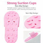 Silicone Hands‑Free Foot Scrubber Slipper, Non‑Slip Suction Cup Foot Massager for Shower Bathroom