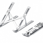 Foldable Aluminum Laptop Stand, Holder for iPad, Tablet and Phone, Lightweight Portable Cooling Riser