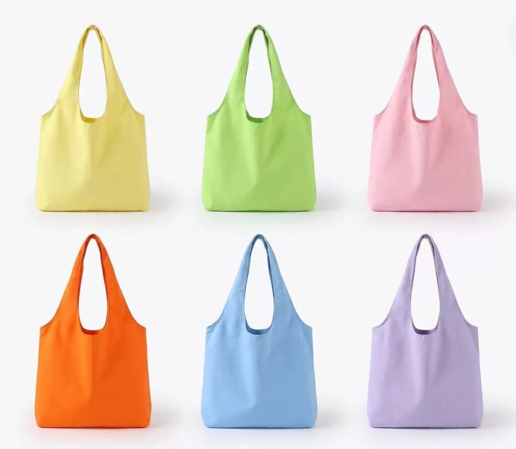 large canvas shoulder bag, reusable shopping bag, casual daily tote handbag, school work travel tote bag
