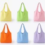 large canvas shoulder bag, reusable shopping bag, casual daily tote handbag, school work travel tote bag