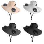 Solar Powered Cooling Fan Sun Hat, UPF 50+ UV Protection Wide Brim Boonie Hat with Dual Fans