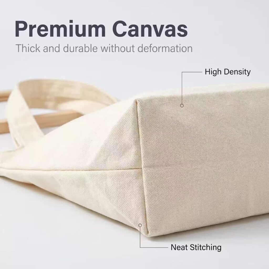 large canvas shoulder bag, reusable shopping bag, casual daily tote handbag, school work travel tote bag