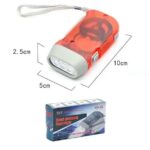 Hand Press Emergency Flashlight, 3 LED Portable Dynamo Torch No Battery Required for Outdoor Survival