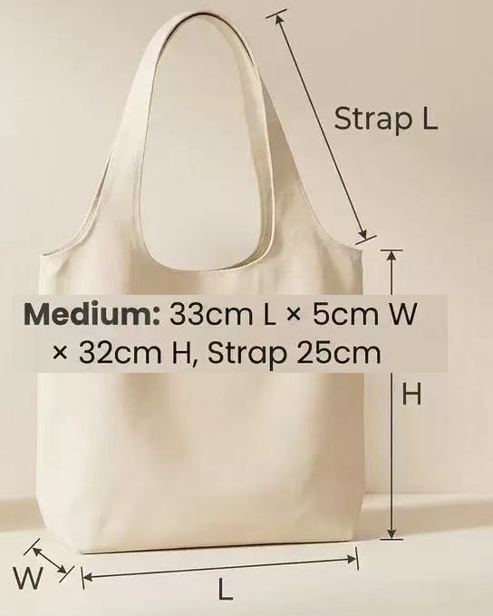 large canvas shoulder bag, reusable shopping bag, casual daily tote handbag, school work travel tote bag