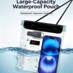 Large Capacity Waterproof Phone Pouch,triple seal waterproof phone case, beach waterproof bag for keys, snorkeling phone waterproof holder