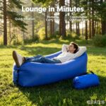 Portable Inflatable Air Sofa, Waterproof Blow‑Up Lounge Chair with Storage Bag for Beach Camping Outdoor