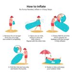 Portable Inflatable Air Sofa, Waterproof Blow‑Up Lounge Chair with Storage Bag for Beach Camping Outdoor