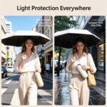 Mini Capsule Compact Umbrella UPF50+, Portable Sun & Rain Travel Pocket Umbrella with Storage Case
