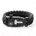 5‑in‑1 Survival Paracord Bracelet, Tactical Emergency Wristband with Compass Whistle Fire Starter for Outdoor Camping Hiking