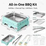Portable Disposable BBQ Grill, Instant Charcoal Barbecue Grill for Camping Picnic Beach Outdoor Party