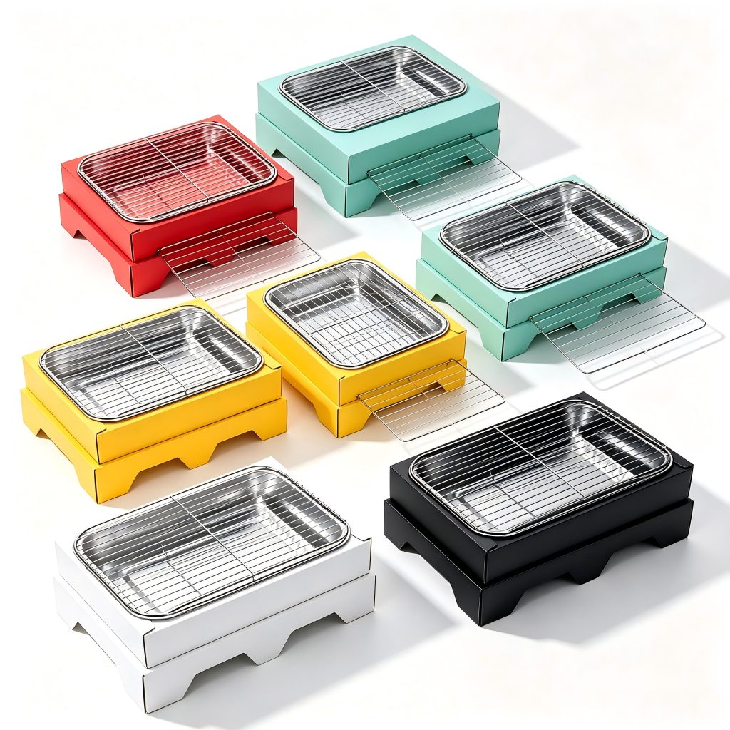 Portable Disposable BBQ Grill, Instant Charcoal Barbecue Grill for Camping Picnic Beach Outdoor Party