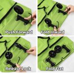 2‑in‑1 Foldable Rolling Shopping Bag with Wheels, Reusable Grocery Tote Trolley