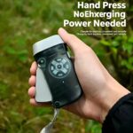 Hand Press Emergency Flashlight, 3 LED Portable Dynamo Torch No Battery Required for Outdoor Survival