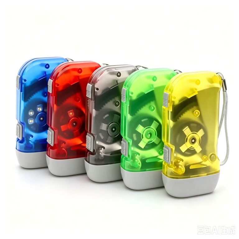 Hand Press Emergency Flashlight, 3 LED Portable Dynamo Torch No Battery Required for Outdoor Survival