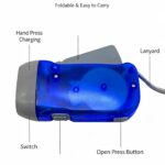 Hand Press Emergency Flashlight, 3 LED Portable Dynamo Torch No Battery Required for Outdoor Survival